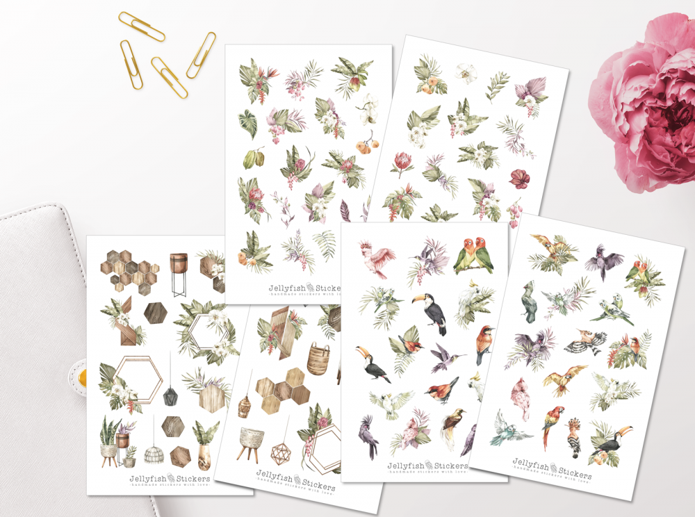 Summer Birds Sticker Set